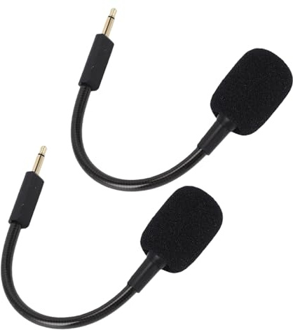Jectse Lot de 2 Micros de Rechange pour Casque de Jeu USB Filaire V3, Microphone à Flèche Antibruit avec Prise 3,5 Mm, pour Une Voix Claire et Une Forte Réduction du Bruit