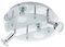 EGLO LED Deckenlampe Cabo 1, 4 flammige Deckenleuchte, Deckenstrahler aus Metall in Chrom, satiniertes Glas in Weiß, Wohnzimmerlampe, inkl. GU10 Leuchtmittel, warmweiß, Ø 29 cm
