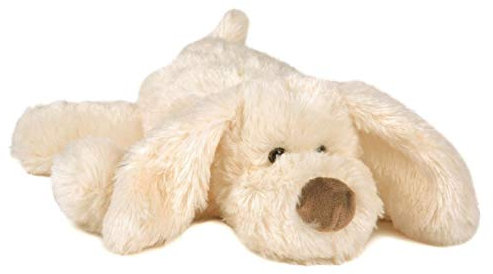 Histoire d'Ours - Peluche Chien Cookie - 25 cm - Blanc - Collection La Ferme - Peluche à l'Air Malicieux, Grosse Truffe et Pelage Soyeux - Peluche Toute Douce - Idée Cadeau Enfants - HO2319