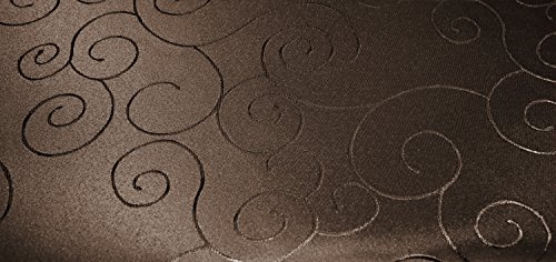 Unbekannt Tischdecke oval 160x300 cm Struktur damast Circle bügelfrei fleckenabweisend #1317 (dunkel braun)