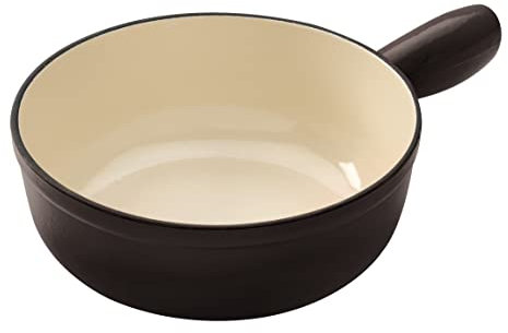 KUHN RIKON Fondue Käsefondue Caquelon Eisenguss, Gusseisen, Schwarz, 24cm