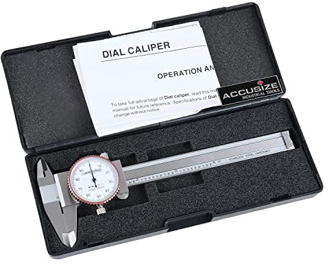 Accusize Industrial Tools Messschieber, 0-10,2 cm x 0,001 Zoll, Edelstahl, in passender Box, P920-S214