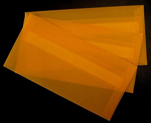 LYSCO® Umschläge-Set mit 10 Stück DIN lang Gmund transparente Briefumschläge Farbe orange haftklebend 100g/m² (UMS-121)