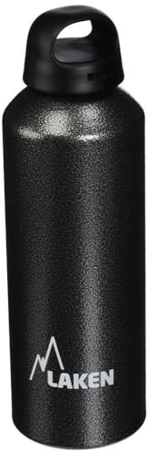 LAKEN Classic Aluminium Sheet Granite 1 Litre BPA-Free Botella clásica de Aluminio, 1 litro, sin PBA, Unisex-Adulto, Gris, 1 L