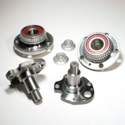 2 x Radnabe/Radlagersatz mit ABS-Sensorring + 2 x Achszapfen hinten
