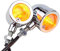 GOOFIT 12V 10W Motorrad Vintage Refit Amber Kugel Blinkendes Licht Scheinwerfer Lampe Mini Turn Signale Indikator Motorrad Racer