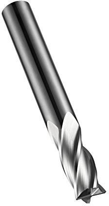 Dormer S9045.0 Shank End Mill, Cylindrical Shank, Bright Coating, HM, Head Diameter 5 mm, Shank Diameter 5 mm, Flute Length 16 mm, Full Length 50 mm