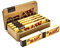 RAW Classic Tabak, Zigarette, Stash und Reisedose mit 4 klassischen King-Size-Zigarettenpapier und 2 Büchern Rolling Tips, Dose, Dunkelbraun und Hellbraun, 11,5 cm