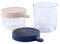 BÉABA, Lot 2 Portions Conservation Repas Bébé/Verre Extra Résistant, Made in France, 100% Hermétique, Résiste choc thermique, Congélation, Stérilisation, Graduation, 150ml Pink / 250ml Dark Blue
