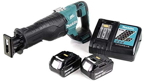 Makita DJR 187 Scie sabre sans fil 18 V Scie sabre Brushless + 2 batteries 6,0 Ah + chargeur