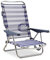 Solenny Silla de Playa Cama Plegable Reclinable con Respaldo Bajo y Asas 81x62x86 cm 4 Posiciones