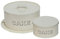 Metal 2PC Cake Carrier & Cake Tin Storage Set - Antique Cream Finish - Secure Clip Lock Closure