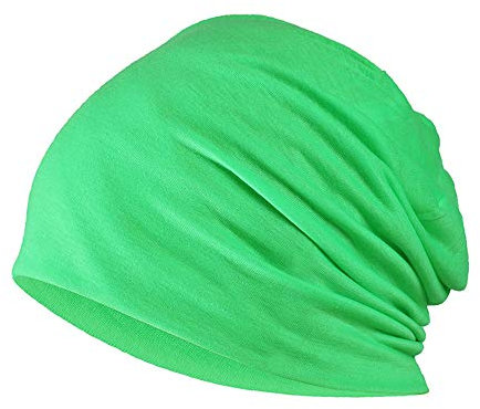 YOFASEN Slouchy Beanie Mütze - Chemo Cancer Kopfbedeckung aus Baumwolle Schlafmütze Turban Kopfbedeckung Strecken Muslimisches Kopftuch für Frauen Männer, Grün, One size