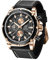 BY BENYAR Herrenuhr Quarzwerk Herren Chronograph Lederarmband und wasserdichte Business Casual Schwarze Herrenuhr