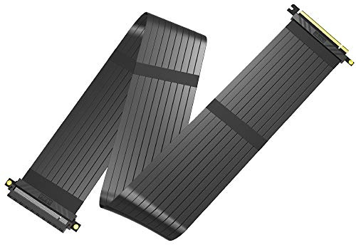 Akasa RISER BLACK XL | PCIe 3.0 Riser Cable | PCIe Extension Cable | EMI Shielding | 1000 mm | AK-CBPE01-100B