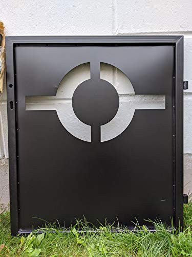 Garden Gate Complete Set Including Posts and Fixings, Galvanised Metal + Spray Paint Handmade, Length 87.5 cm Height 106 cm