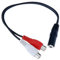 ONOGAL Câble adaptateur audio 2 x RCA femelle vers jack stéréo 3,5 mm femelle 2454_bis