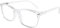 DOOViC Blue Light Blocking Reading Glasses Large Square Transparent Frame Computer Readers Glasses for Men/Women +1.0