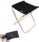 TFSYLISA Tabouret Pliant Portable Mini Camping Tabouret Assise Pliant Aluminium Ultra Léger Chaise avec Sac Rangement pour Randonnée Voyage Pêche BBQ Pique-Nique Noir