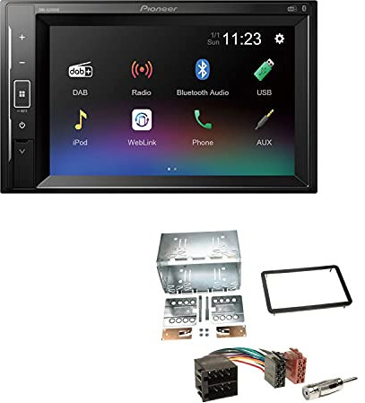 Pioneer DMH-A240DAB 2-DIN Autoradio Bluetooth DAB USB passend für Alfa Romeo 159 2005-2011 ohne OEM Navi
