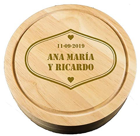 CALLE DEL REGALO Tabla de quesos personalizada para parejas