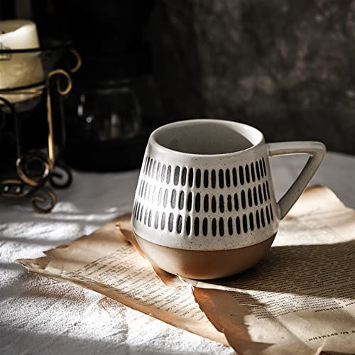 WMDSYGD Tazze da tè Giappone Vintage Geometrica Tazze di caffè ceramiche ceramiche Creative dipinte a Mano Tazze for Il Latte tè Acqua Cucina Cucina drinkware Ceramica Tazza Tazza Tazze da infusione