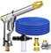 RoseFlower Tuyau d'arrosage Extensible 50ft / 15m, Universel avec 5 Fonctions Pistolet, Raccords en Laiton, Tuyau d’Eau pour Jardin Nettoyage Lavage de Voiture et Douches des Animaux