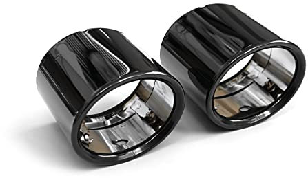 Audi 8Y0071761 Auspuffblenden Sport Endrohrblenden Blende Auspuff, schwarz verchromt, für Doppelendrohr rechts (PR-Code 0P6)
