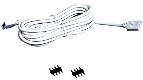3m 5m RGB LED Verlängerungskabel + 2 Steckverbinder 4 Pin Buchse 4 Pin Stecker (3m - m/1,99€)