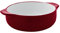 KitchenAid Vitrified Stoneware Round Casserole Baker, 2-Quart, Red