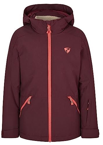 Ziener Mädchen AMELY Ski-Jacke, Winterjacke | wasserdicht, winddicht, warm, velvet red, 140
