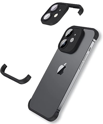 MIMGOAL Custodia per iPhone 11 con Protezione per Fotocamera, Antiurto, Design Sottile e Leggero, Senza Cornice, Colore Nero, DE-JJ-IPHONE11-BLACK