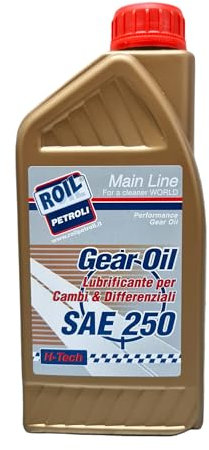 1 Litro di Roil GEAR CD SAE 250 - Olio Minerale per cambi manuali, differenziali, trasmissioni manuali, ingranaggi ipoidi, assali