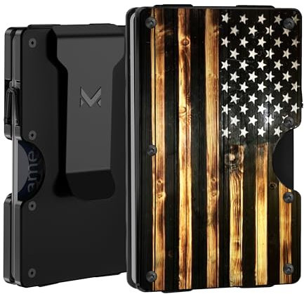 Minimalistische Herren-Geldbörse aus Aluminium für Ehemann, Sohn, Vater, Freund, schlanke RFID-blockierende Geldklammer, Vordertasche, Metall-Kartenhalter für Geschäftsreisen, personalisiertes