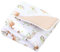 TupTam Tapis de jeu pour Bébé Enfants Tapis d'éveil 120 x 120 cm Rembourré XXL Chambre de Bébé, Forêt Animaux Marron Beige Renard