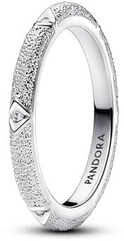 PANDORA ME Struktur & Steine Ring aus Sterling Silber mit Zirkonia Steinen, Größe: 54, 193322C01-54