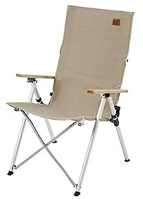 ZZBFHH Tische und Stühle, Outdoor-Klappstuhl, verstellbare Rückenlehne, tragbar, Camping, Strand, passend für Sitz, Buchensessel, Mittagspause, klappbarer Schreibtisch, verstellbar (Khaki)