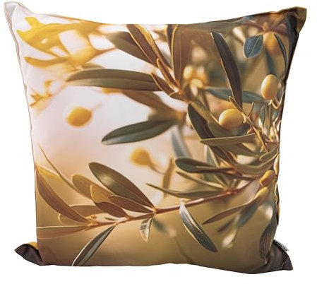 CB Home & Style Outdoor Garten Kissen Wasserabweisend Wasserfest 45 x 45 cm mit Füllung (Olive orange)