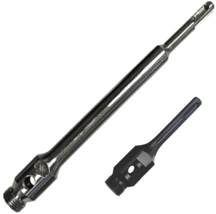 Pack Of 2 x SDS Drill Bit Adapters/Arbors For Use With Diamond Core Drill Bits. K Taper Shank System. 1/2 BSP Thread. 1 x 115mm Long SDS Adapter & 1 x 240mm Extra Long SDS Adapter