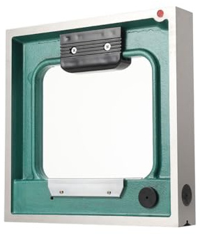 CDZHLTG 250 x 250 mm Wasserwaage, Maschinenwasserwaage, Rahmen Wasserwaage, Richtwaage 0,02 mm Genauigkeit, Gusseisen-Rahmenwaage, Level-Messwerkzeug mit Holzkoffer geliefert