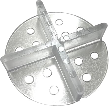 Karl Dahm Tellerfugenkreuze 3mm, Transparente Fugenkreuze mit Teller, Fliesenkreuze, ideal für Keramikplatten & Naturstein, Fliesen I Fugenkreuze in 3mm (50 Stück)