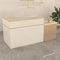 GUQASDV Empfangstheke Tresen Rezeption, Empfangstresen für Praxis, Reception Desk Salon, Reception Theke für Friseursalons, Supermärkte, Schönheitssalons(White+Natural,140cm)