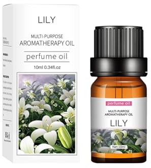 10ml ätherische öle, Aromatherapy naturrein Wasserlösliches Öl Aromatherapie Geeignet für Luftbefeuchter, 19 Düfte zur Auswahl (F, Lily)