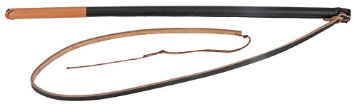 Traine de Chiens Whip en Cuir de Haute qualité Tool de Formation de Chiens Professionnels de Haute qualité pour Les Grands Chiens Moyens Brun Noir 53,5 cm