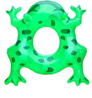 Vintix Kinder Schwimmring,Cartoon Poolreifen Aufblasbarer Schwimmreifen Weiches PVC Wasserspielring,Auslaufsicher Pool Schwimmbad Wassersport Aufblasbar-Ring für Baby 3+ Jahre (80*80cm) (Frosch Grün)