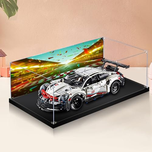 Transparente Acryl-Vitrine für Lego 42096 Pors*che 911 RS*R Modell, Sammlerstücke, Thekenvitrine, Geschenk, Staubbox, Organizer (nur Displaybox)