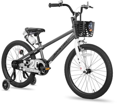 JOYSTAR Pluto 12/14/16/18/20 Zoll Kinderfahrrad für 2-9 Jahre Jungen und Mädchen. Kinderfahrrad mit Stabilisator und Korb.Multicolor
