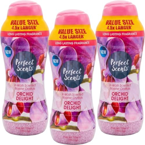 Perfect Scents In-Wash Scent Booster Crystals 3 Pack – 1.98kg (70oz) Each – 5.94kg (210oz) Total – Orchid Delight