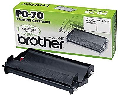 Brother PC70 Mehrfachkassette mit Farbband für T78/T84/T86, Schwarz