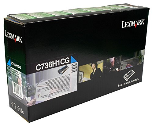 Lexmark C736H1CG C736, X736, X738 Tonerkartusche 10.000 Seiten Rückgabe, cyan, XXL